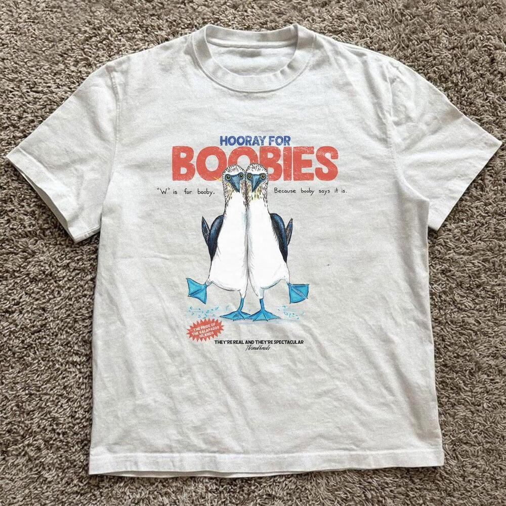 White Hooray For B00Bies Bird T-Shirt